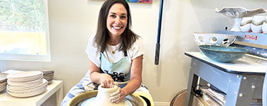 Bernie James in her studio.