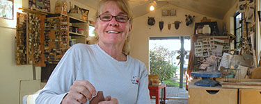 Lisa Maher in her studio
